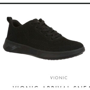 Vionic Arrival Women's Black/Black Knit Sneakers 9DD Comfort